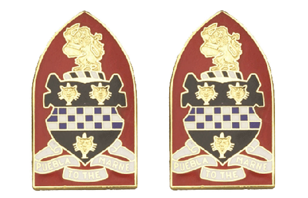 128th Support Battalion Distinctive Unit Insignia - Pair - PUEBLA TO THE MARINE