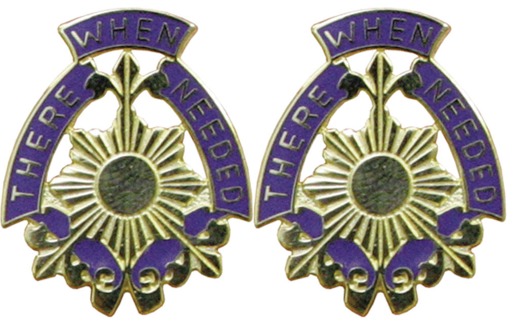 137th S & T Battalion Distinctive Unit Insignia - Pair - THERE WHEN NEEDED