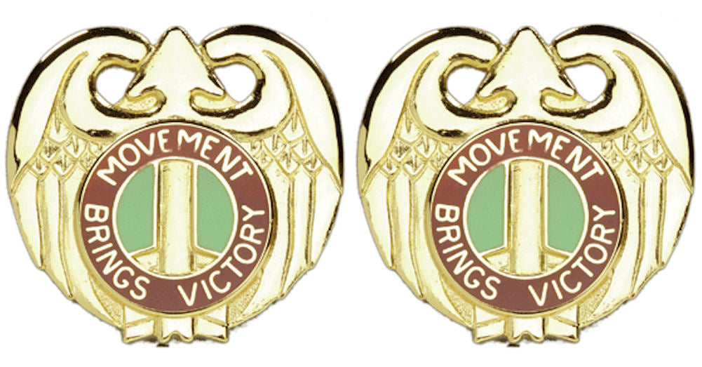 143rd Transportation Command Distinctive Unit Insignia - Pair - MOVEMENT BRINGS VICTORY