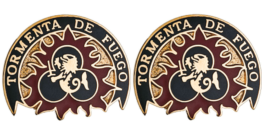 153rd Field Artillery Brigade Arizona Distinctive Unit Insignia - Pair - TORMENTA DE FUEGO