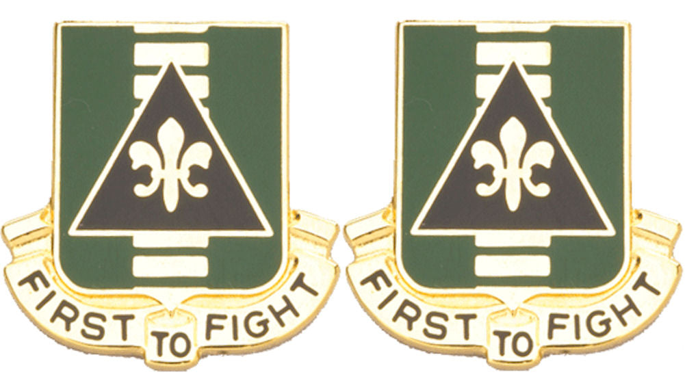156th Armor Distinctive Unit Insignia - Pair - FIRST TO FIGHT