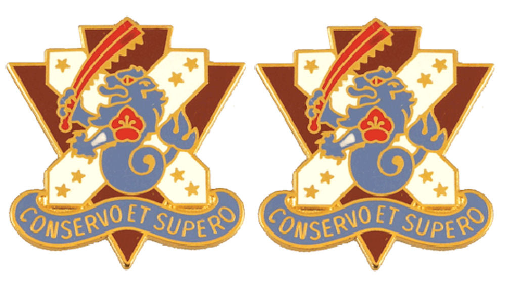 161st Medical Battalion Distinctive Unit Insignia - Pair - CONSERVO ET SUPERO
