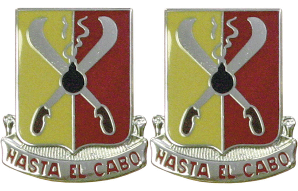 162nd Field Artillery Puerto Rico Distinctive Unit Insignia - Pair - HASTA EL CABO
