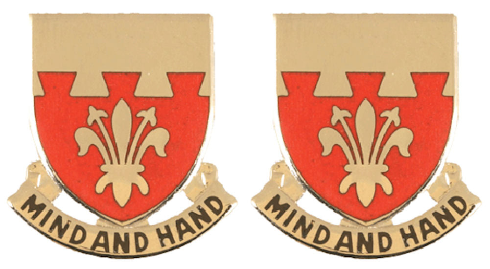 169th Engineering Battalion Distinctive Unit Insignia - Pair - MIND AND HAND