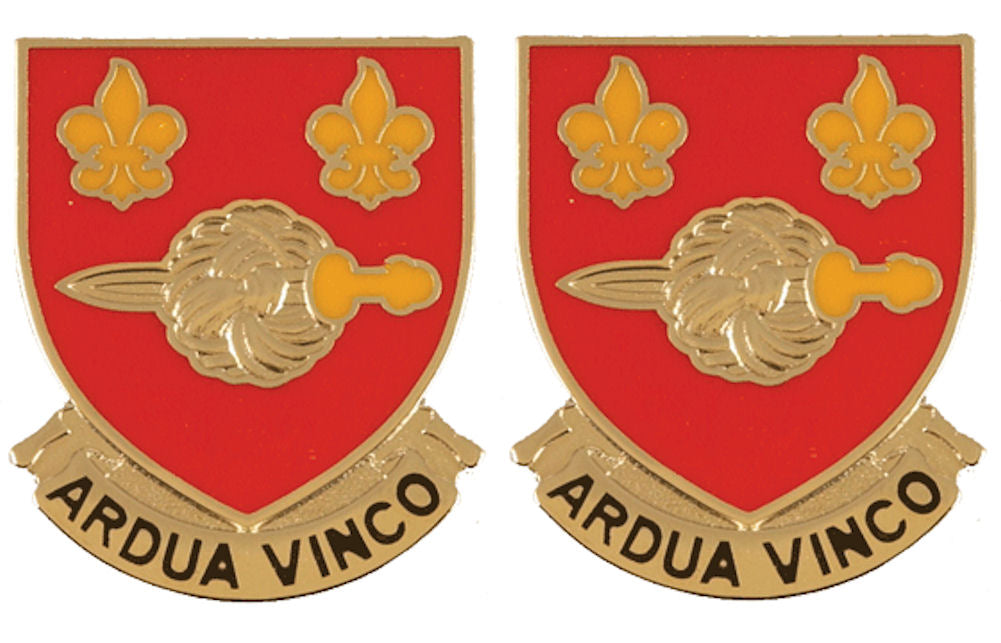 176th Engineering Battalion Distinctive Unit Insignia - Pair - ARDUA VINCO