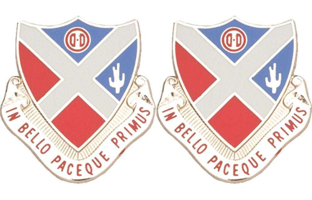 179th Artillery Georgia Distinctive Unit Insignia - Pair - IN BELLO PACEQUE PRIMUS