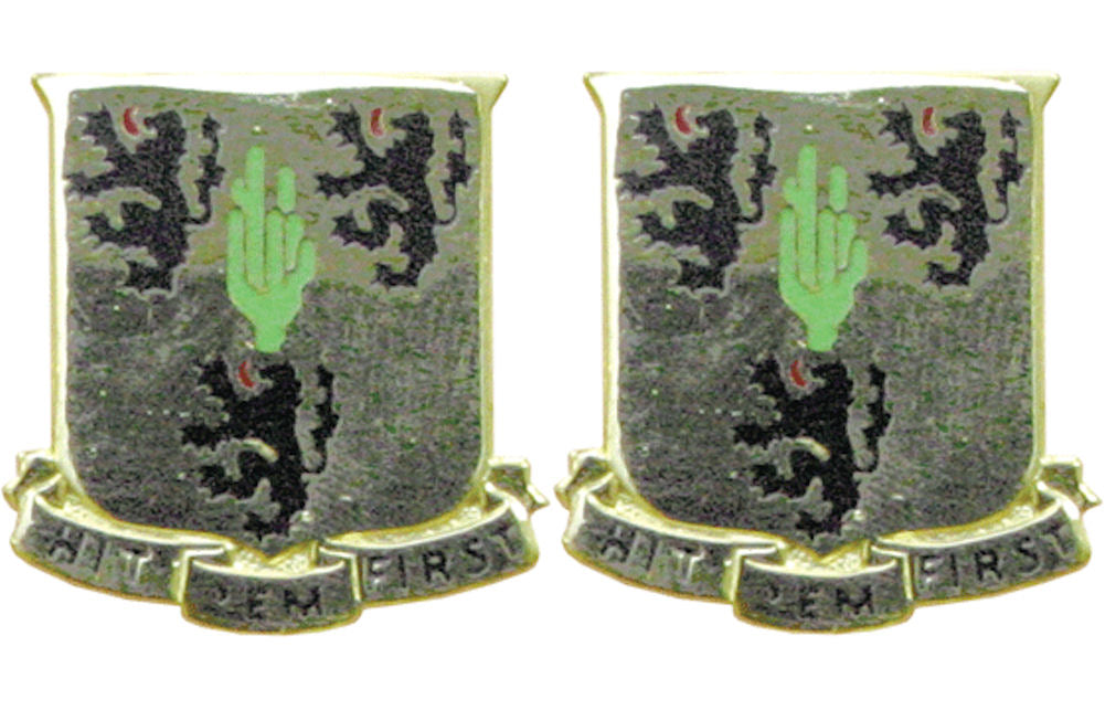 181st Field Artillery Tennessee Distinctive Unit Insignia - Pair - HIT EM FIRST