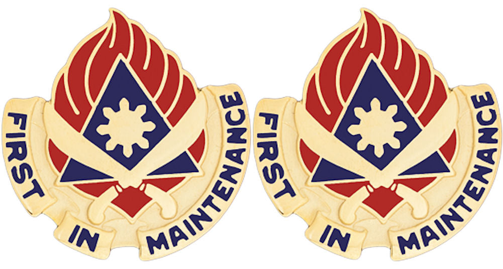 189th Support Battalion Distinctive Unit Insignia - Pair - FIRST IN MAINTENANCE