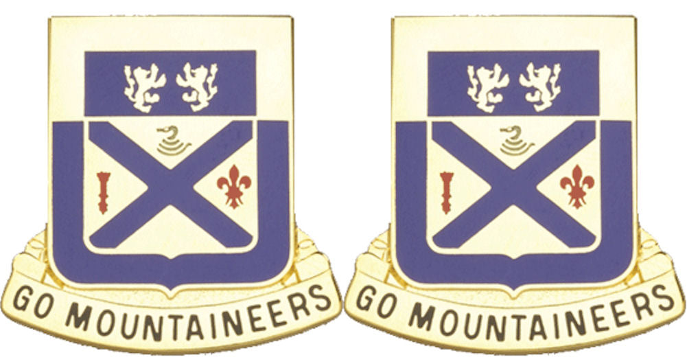 197th Regiment West Virginia Distinctive Unit Insignia - Pair - GO MOUNTAINEERS
