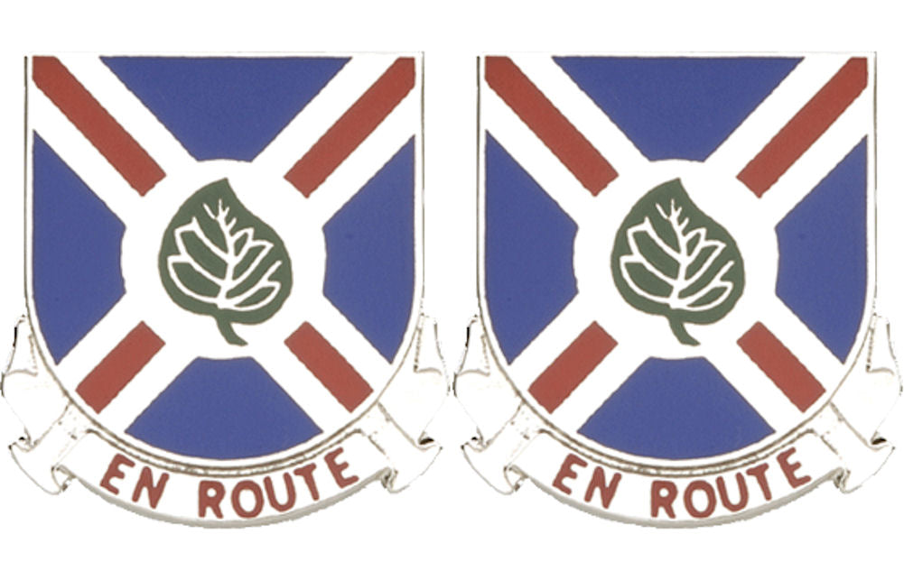 200th Engineering Battalion Distinctive Unit Insignia - Pair - EN ROUTE