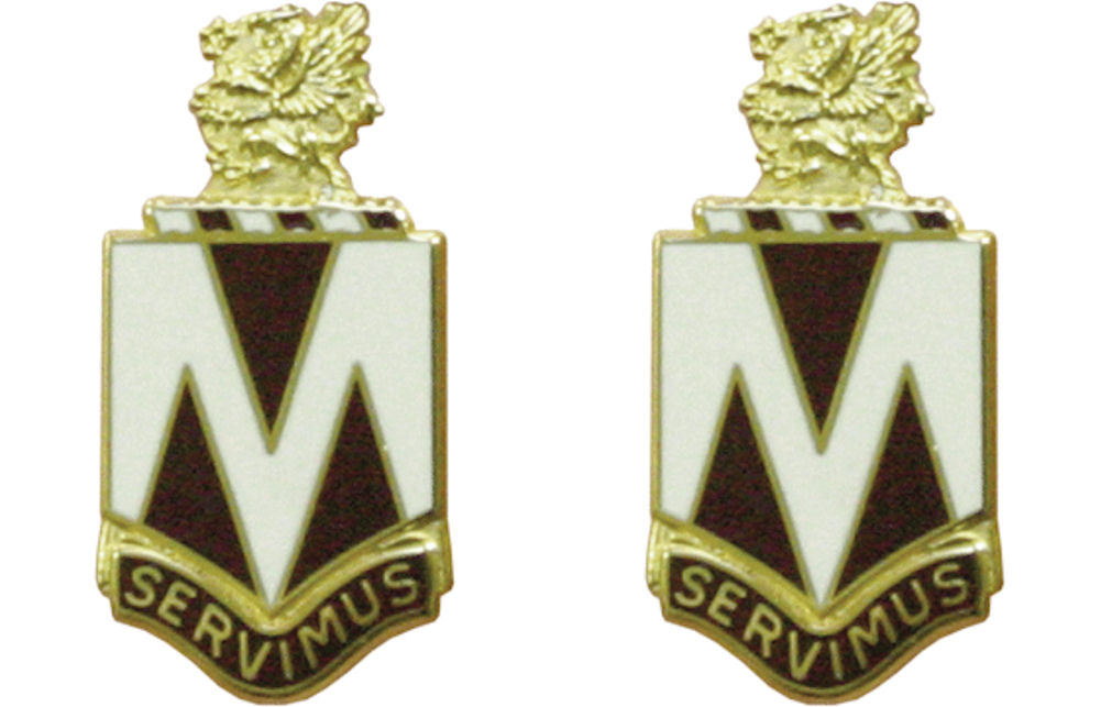 207TH Evacuation Hospital Distinctive Unit Insignia - Pair - SERVIMUS