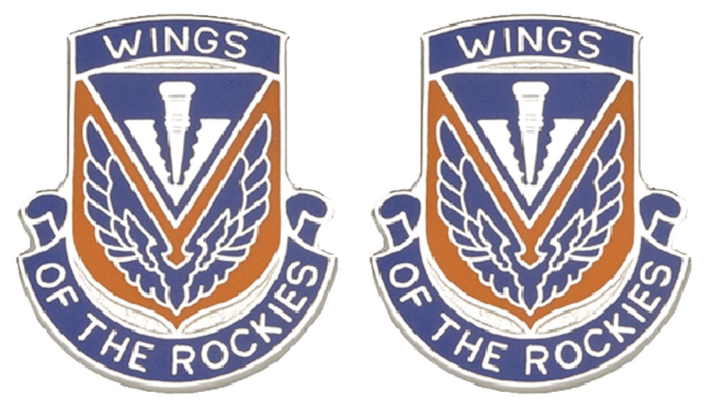 211th Aviation REGT Distinctive Unit Insignia - Pair - WINGS OF THE ROCKIES