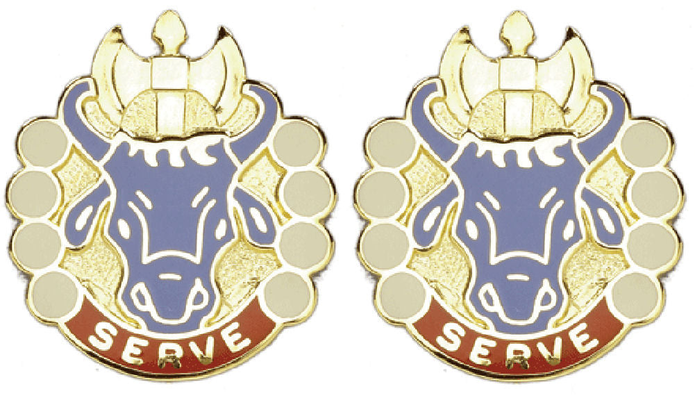 213rd QUARTERMASTER BN Distinctive Unit Insignia - Pair - SERVE