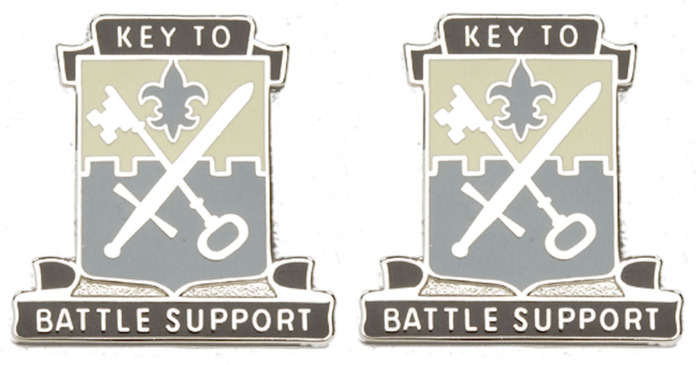 429th QUARTERMASTER BATTALION Distinctive Unit Insignia - Pair - KEY TO BATTLE SUPPORT