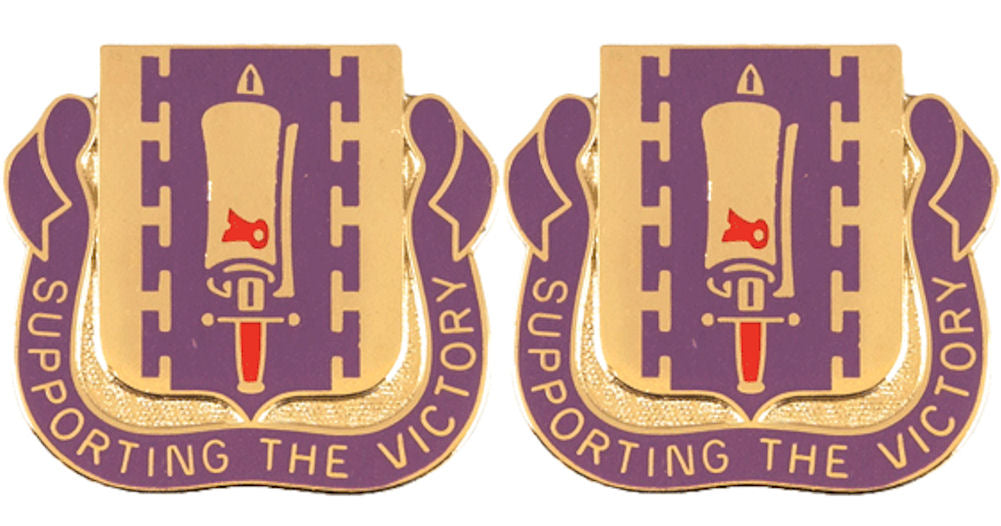 478th CIVIL AFF BATTALION Distinctive Unit Insignia - Pair - SUPPORTING THE VICTORY