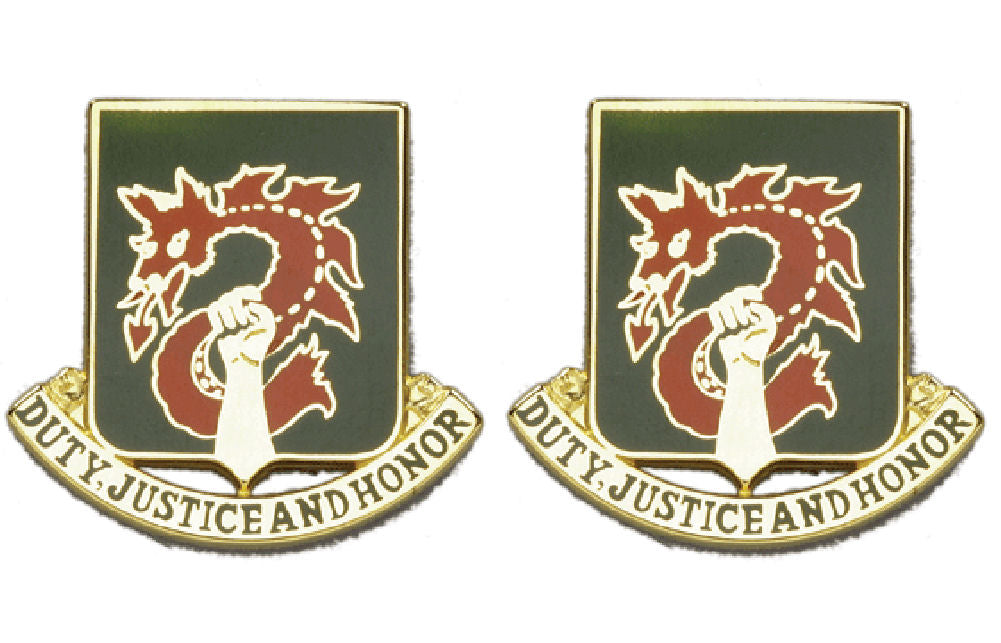 504th MP BATTALION Distinctive Unit Insignia - Pair - DUTY JUSTICE AND HONOR
