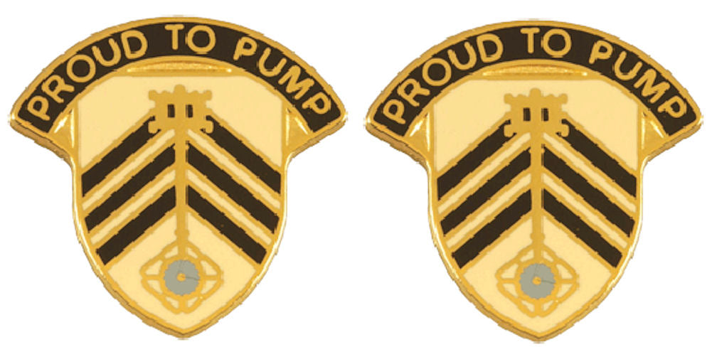 505th QUARTERMASTER BATTALION Distinctive Unit Insignia - Pair - PROUD TO PUMP