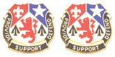 536th SUPPORT BATTALION Distinctive Unit Insignia - Pair - PROVIDE SUPPORT DEFEND