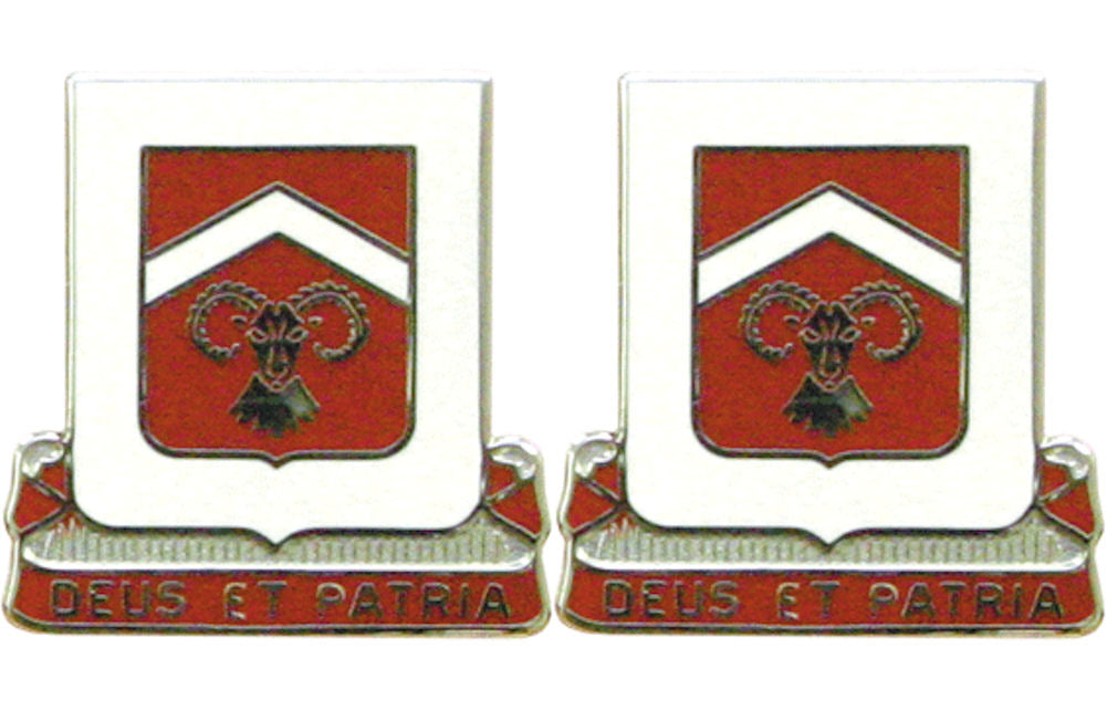 553rd ENGINEER BATTALION Distinctive Unit Insignia - Pair - DEUS ET PATRIA
