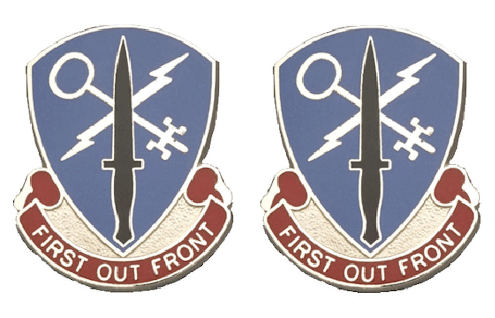 638th MILITARY INTELLIGENCE BATTALION ARNG IN Distinctive Unit Insignia - Pair - FIRST OUT FRONT