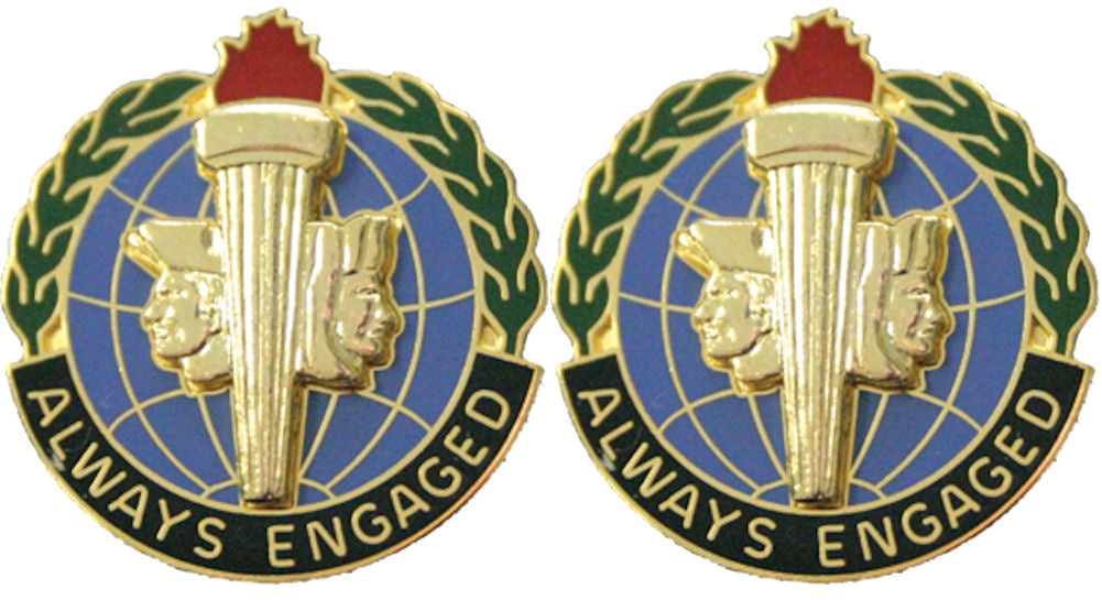 MILITARY INTELLIGENCE READINESS Distinctive Unit Insignia - Pair - ALWAYS ENGAGED