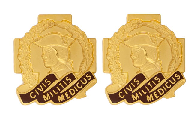Army Reserve Medical Command Distinctive Unit Insignia - Pair - CIVIS MILITIS MEDICUS