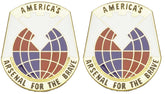 U.S. ARMY MATERIEL COMMAND (AMC - DARCOM) Distinctive Unit Insignia - Pair - AMERICA'S ARSENAL FOR THE BRAVE