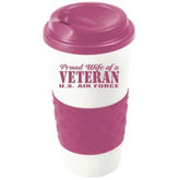 Proud Wife of a Veteran - U.S. Air Force Grip N Go Mug