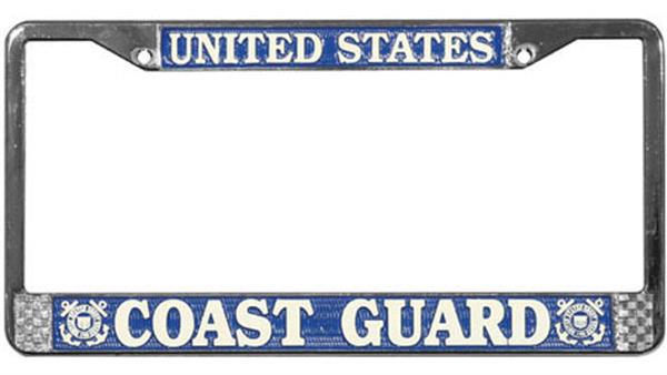 U.S. Coast Guard Metal License Plate Frame