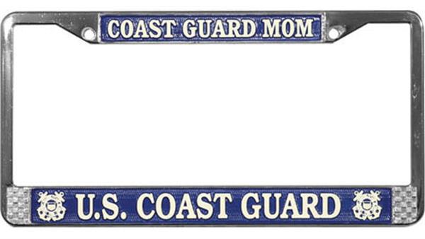 U.S. Coast Guard Mom Metal License Plate Frame