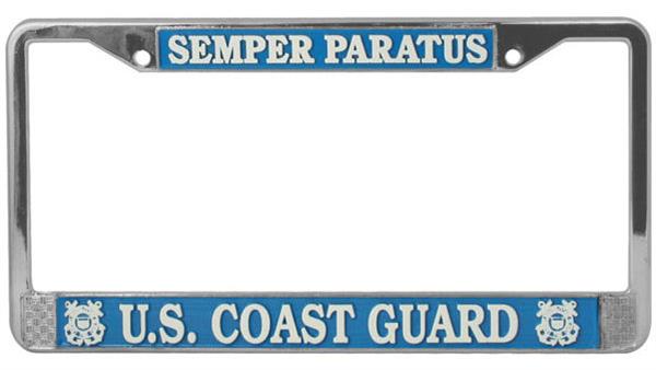 Semper Paratus - U.S. Coast Guard Metal License Plate Frame