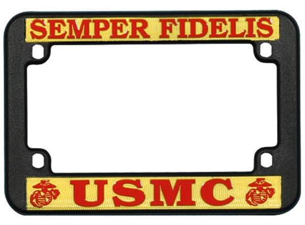 USMC Semper Fidelis Black Plastic Motorcycle Frame
