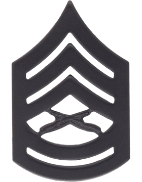 USMC ENLISTED Rank Black Metal Pin-ons - Pair