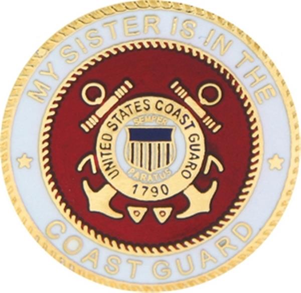 USCG My Sister Small Pin