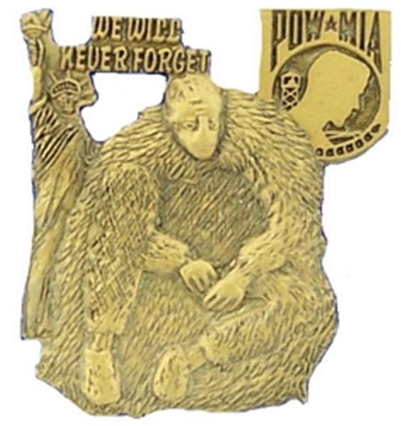 POW-MIA Soldier Small Hat Pin