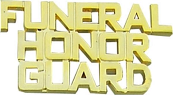 Funeral Honor Guard Letters Small Hat Pin