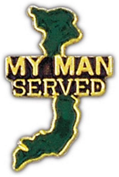 My Man Served Small Pin