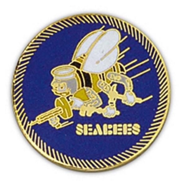 Seabees Large Pin