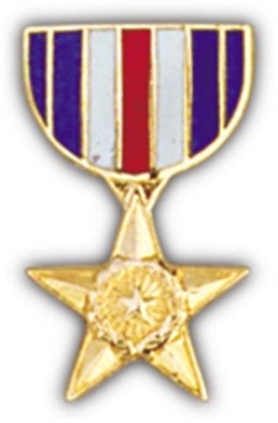 Silver Star Mini Medal Small Pin