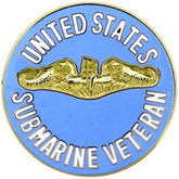 Gold Submarine Veteran Large Pin - CLEARANCE!