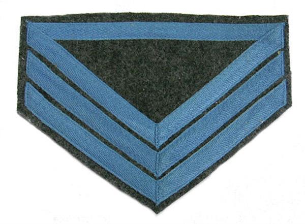 Civil War C.S. Chevrons with Grey Wool - INFANTRY