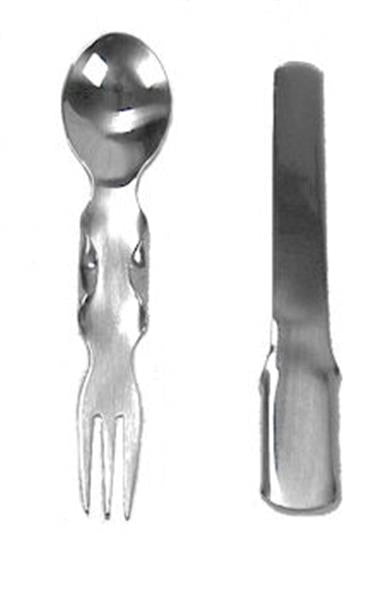 Civil War Era Eating Utensils - Two-Piece - Stainless Steel