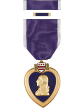 Purple Heart Full Size Medal Box Set with Lapel Pin
