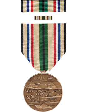 Southwest Asia Full Size Medal Box Set with Lapel Pin