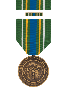 Korean Defense Service Full Size Medal Box Set with Lapel Pin