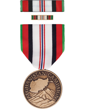 Afghanistan Campaign Full Size Medal Box Set with Lapel Pin