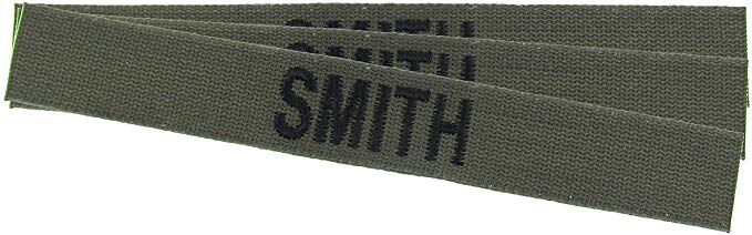 Cotton Webbing Olive Drab Name Tape - SEW ON