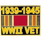 WWII Veteran Pin  - Size 1.25 inch - CLEARANCE!
