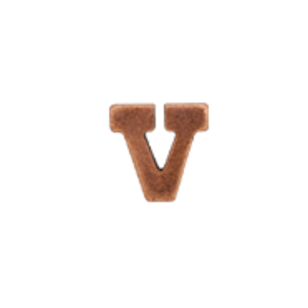 Bronze Letter V Ribbon Device