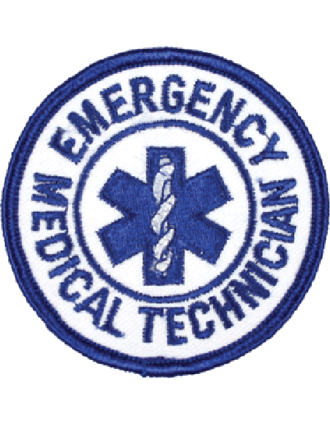 Emergency Medical Technician (EMT) Round Patch - Blue